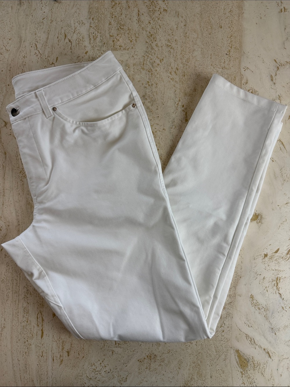Lululemon Commission ABC Pants Men’s 36 White Warpstreme Chino - Picture 1 of 6